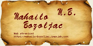 Mahailo Bozoljac vizit kartica